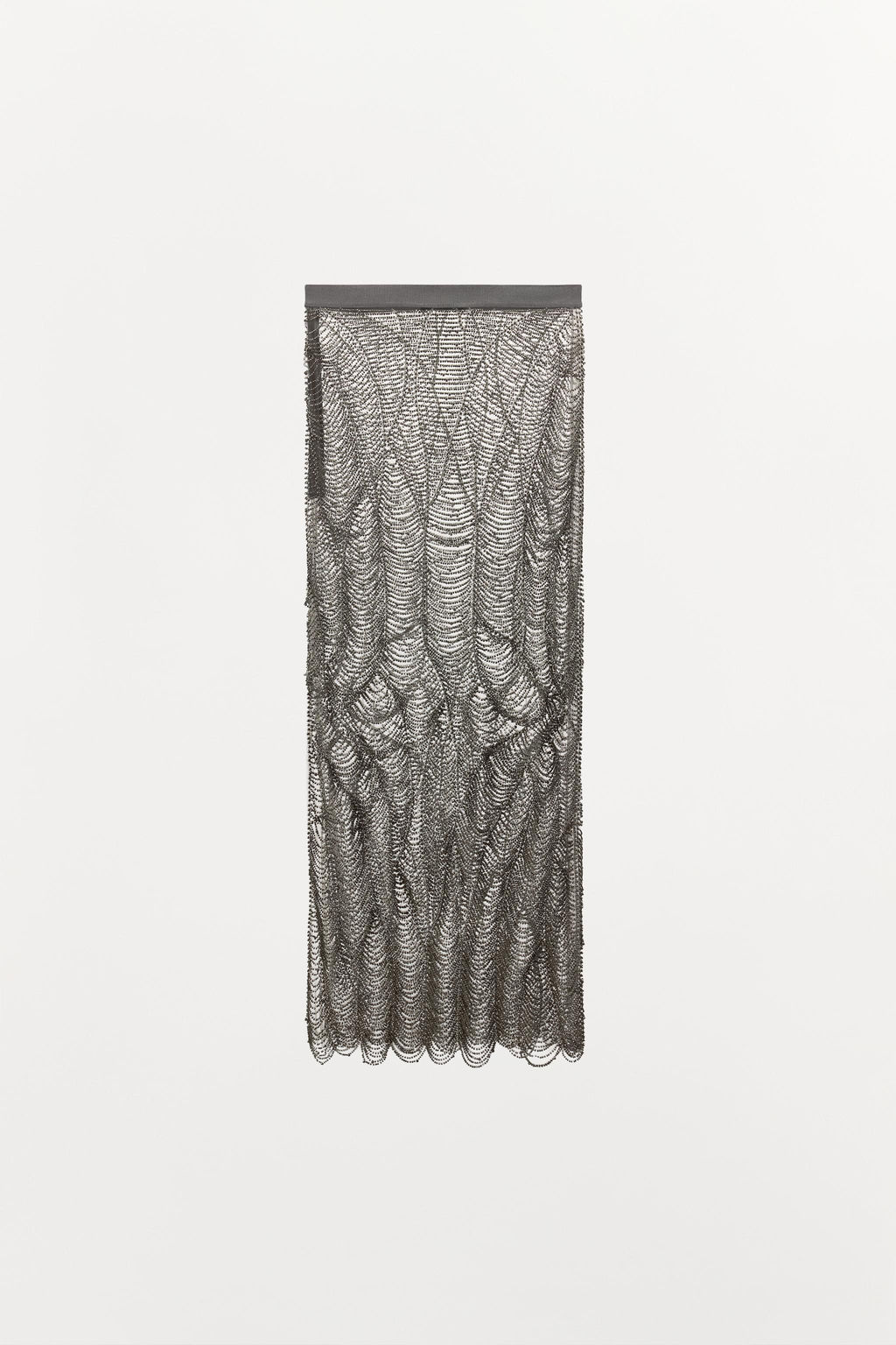 SEMI-SHEER BEADED SKIRT - Zara фото 5