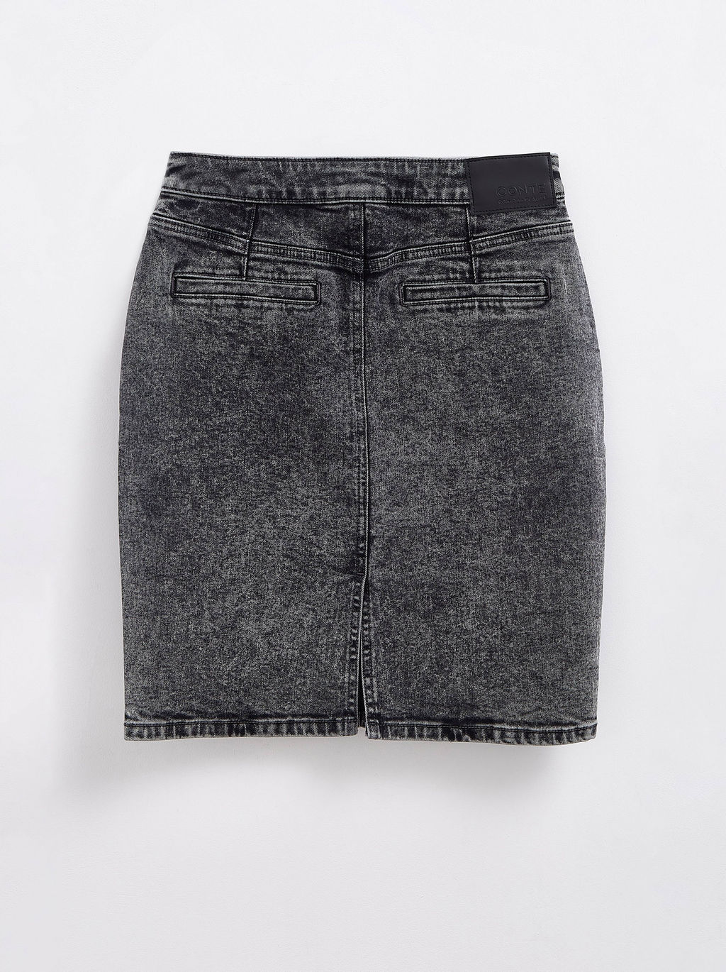 CONTE Джинсовая юбка прямого силуэта CON-385 acid washed grey