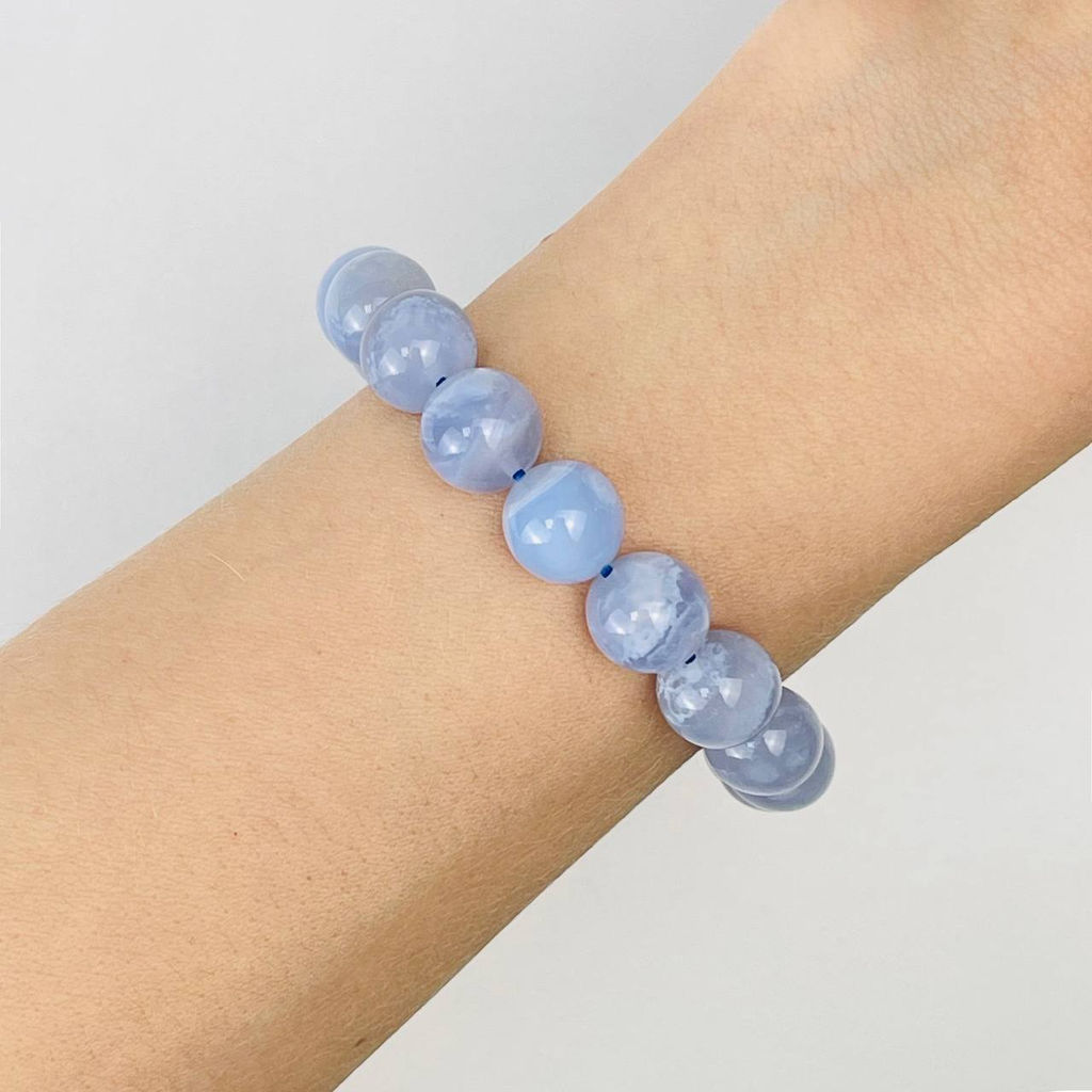 Браслет из Голубого агата 18,5 см