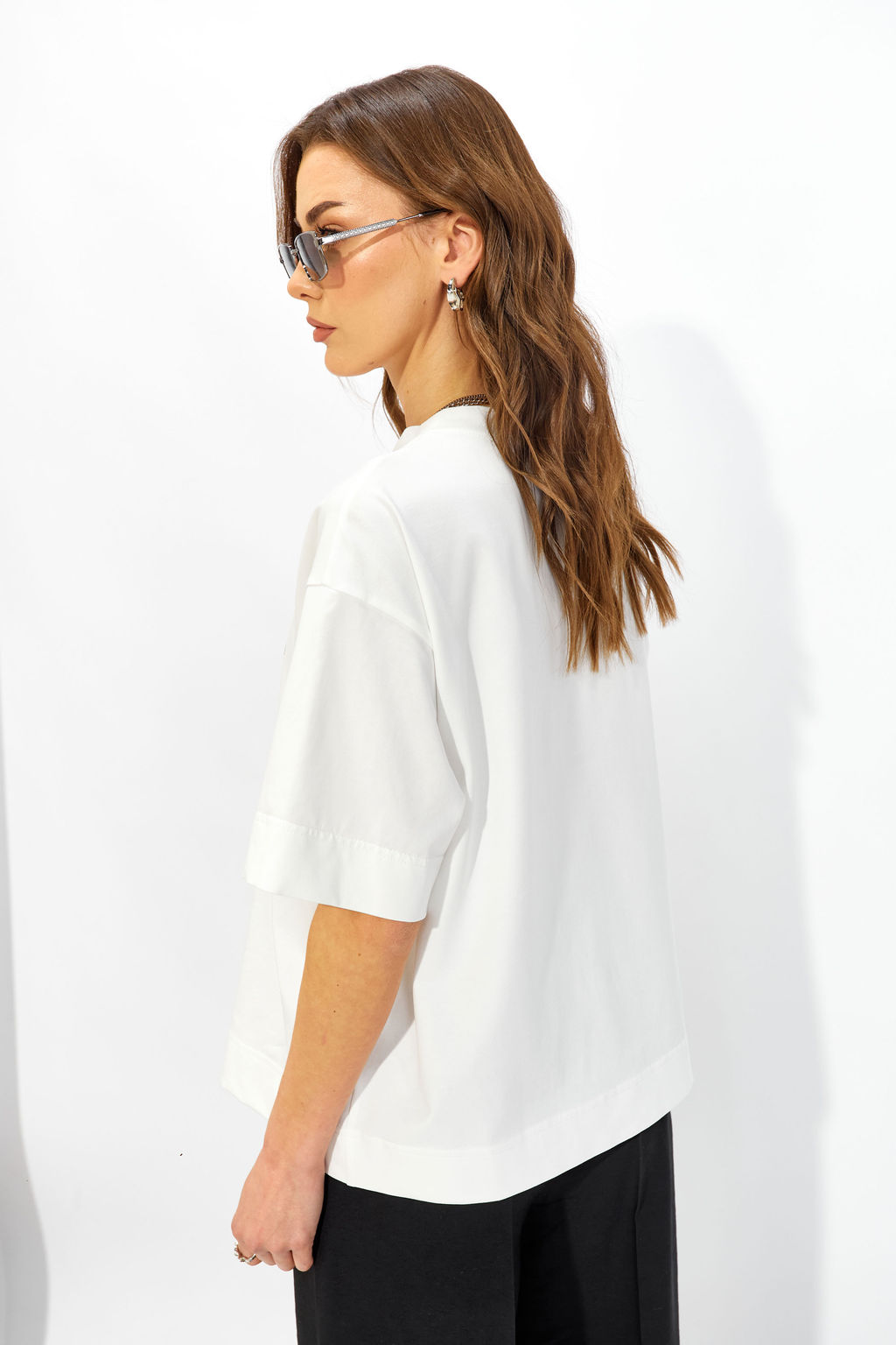 Джемпер 4341 (молоко+черный)