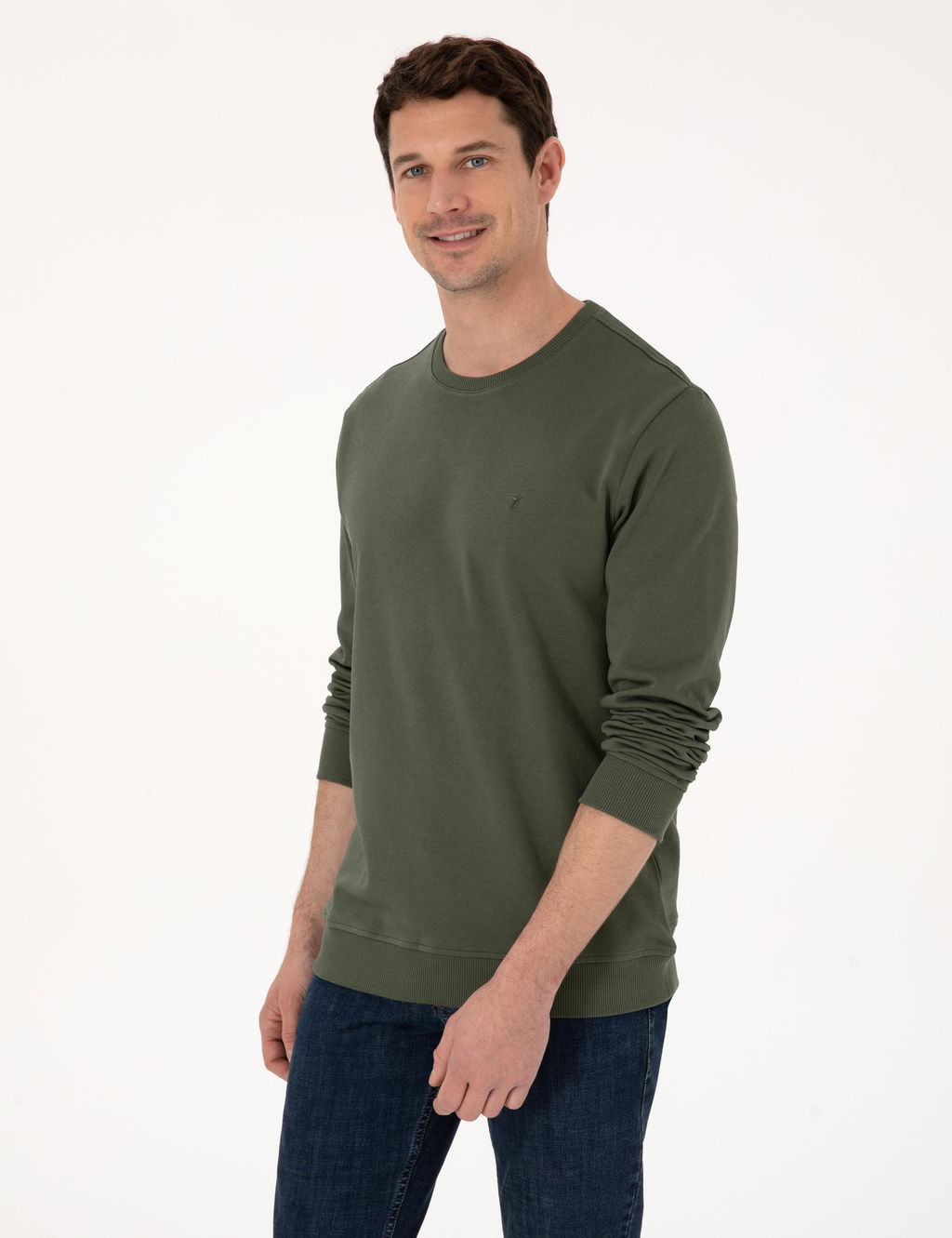 Haki Regular Fit Sweatshirt