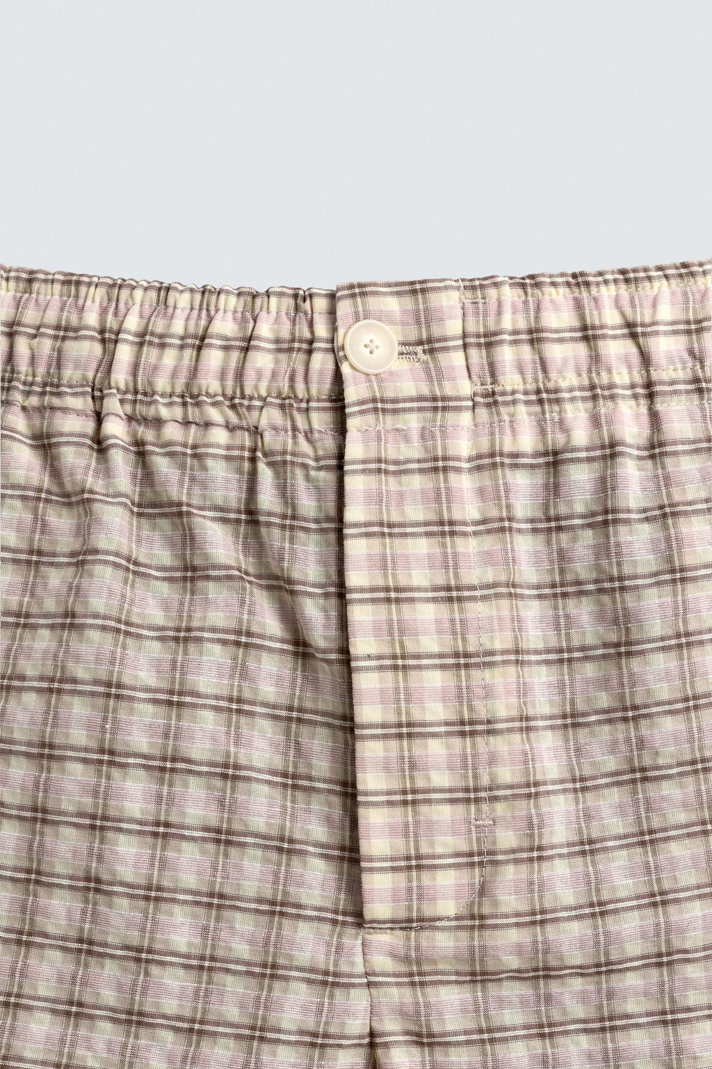 TEXTURED CHECK BERMUDA SHORTS - Zara фото 9