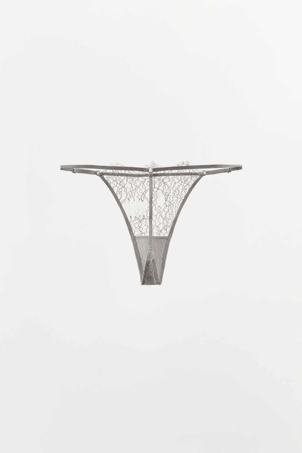 TANGA ENCAJE / Gris - Zara фото 4
