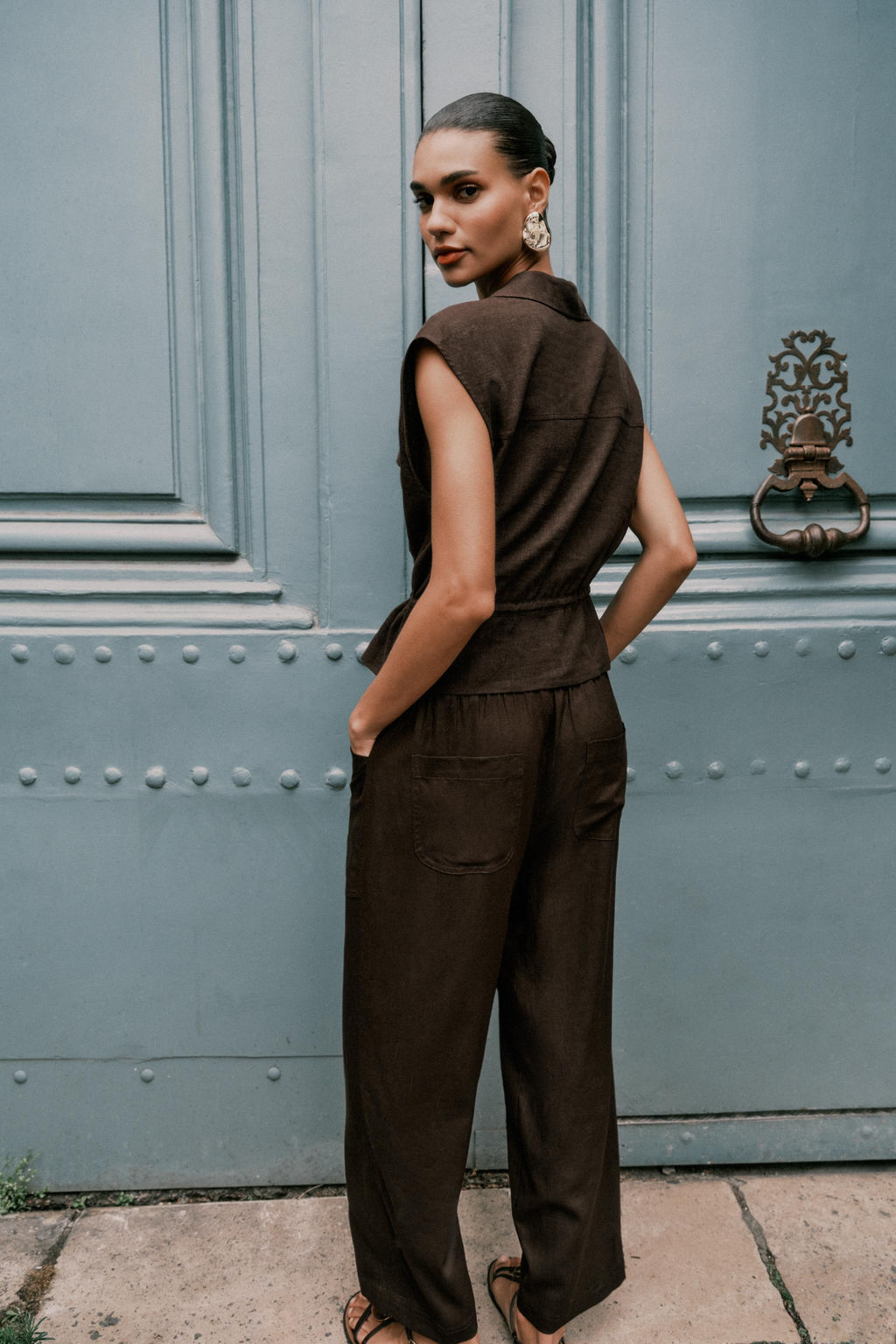 SAFARI LINEN BLEND TOP