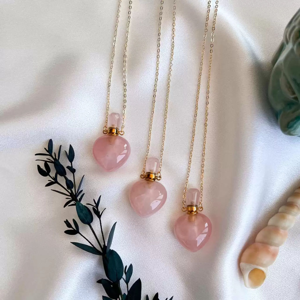 Кулон Флакон на цепочке из Розового кварца - Радуга самоцветов фото 4