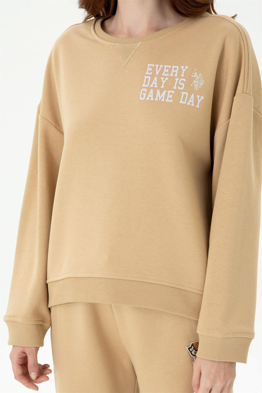 U. S. Polo Assn Женский свитшот песочного цвета - U.s. polo assn фото 13