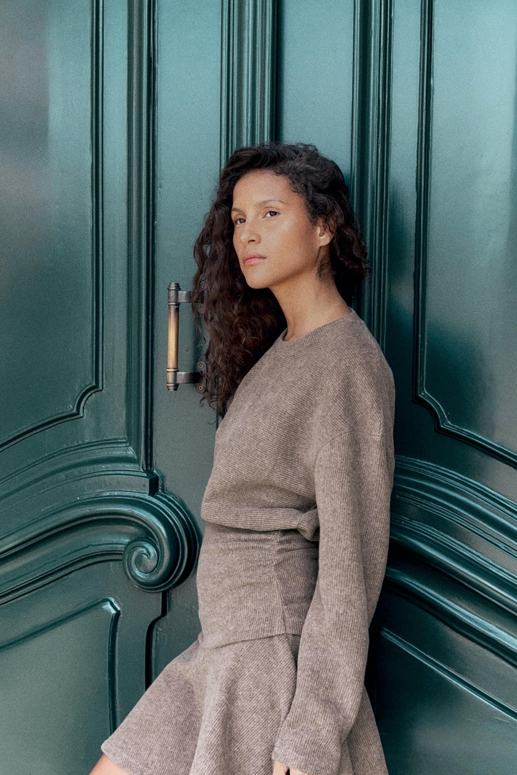 SOFT CUMMERBUND SWEATSHIRT DRESS