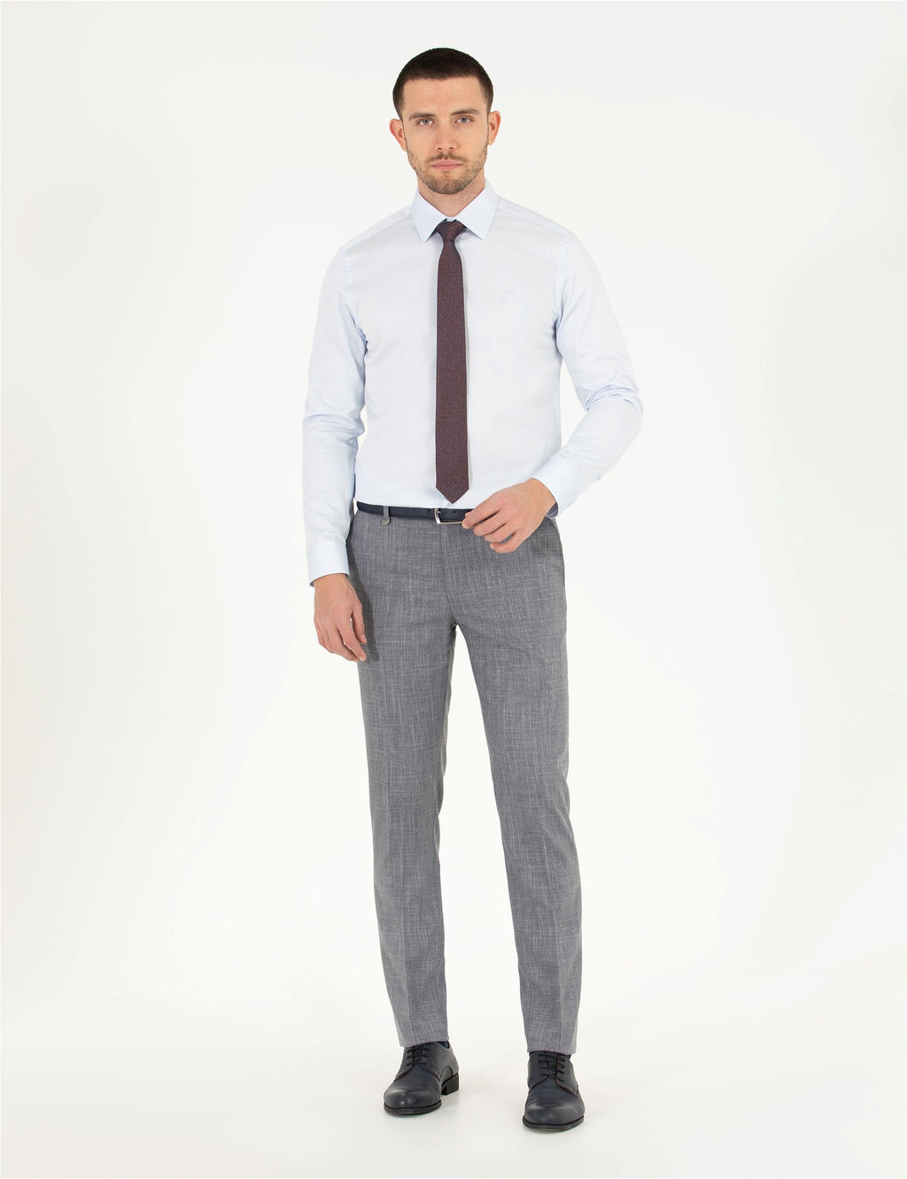 A__k Mavi Slim Fit Uzun Kollu Klasik G_mlek - Pierre cardin фото 4