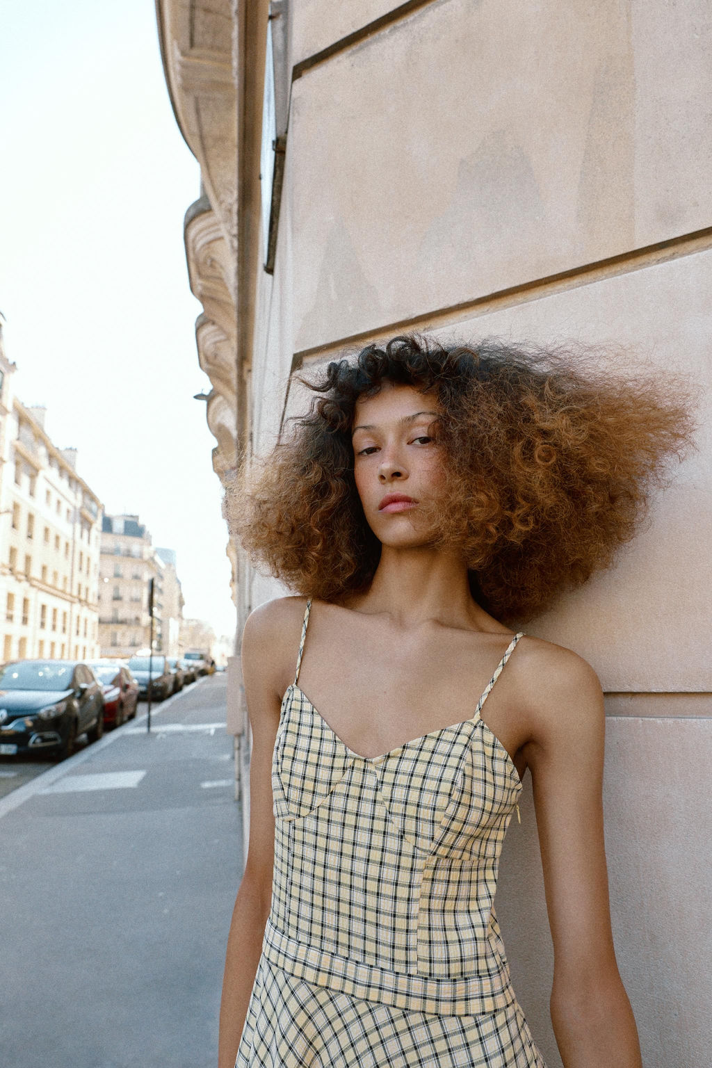 VESTIDO MIDI TIRANTES CUADROS / Amarillo - Zara фото 3