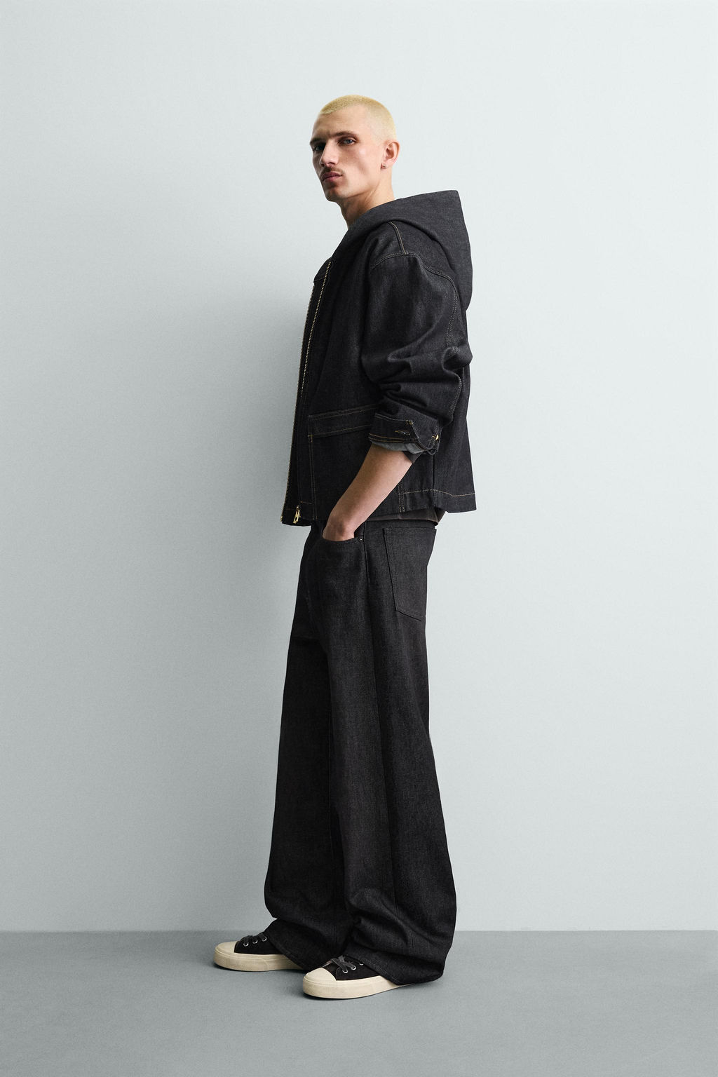 HOODED DENIM JACKET - Zara фото 8