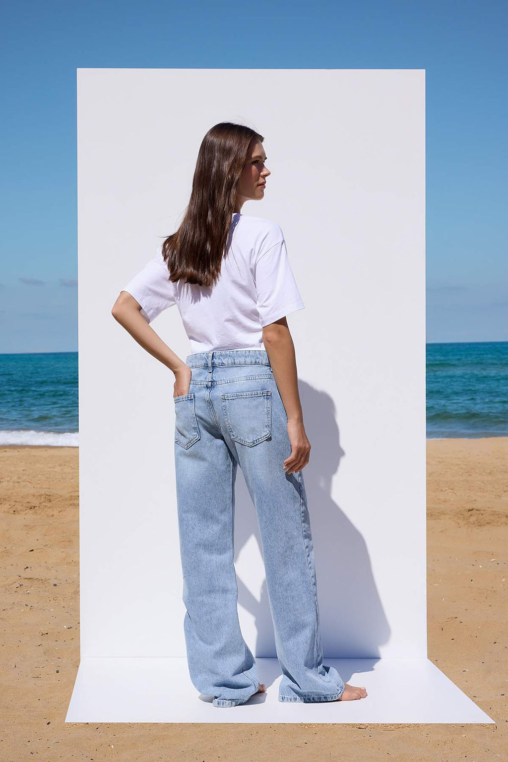 More Sustainable Mavi Rejeneratif Pamuk Dusuk Bel Wide Leg Genis Paca Jeans TWOAW26JE00222 - Trendyolmilla фото 4