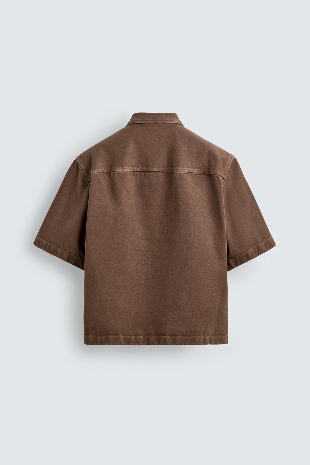 SOBRECAMISA RELAXED FIT CREMALLERA / Marr?n - Zara фото 9