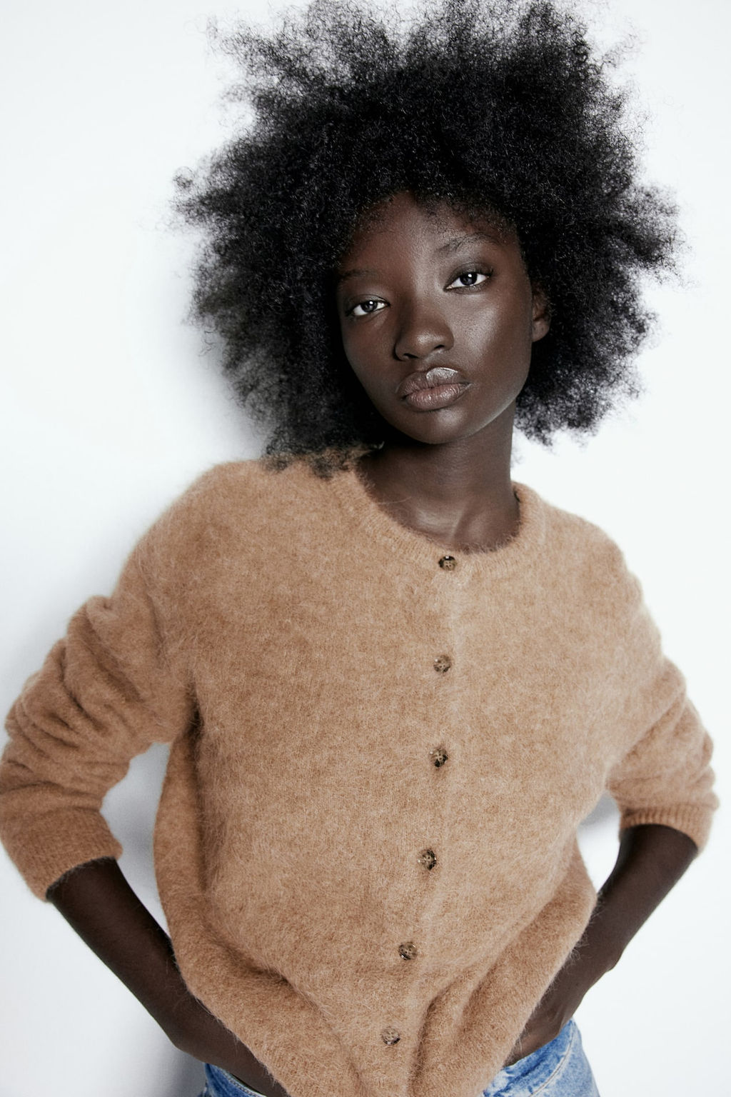 Cardigan en mezcla de alpaca