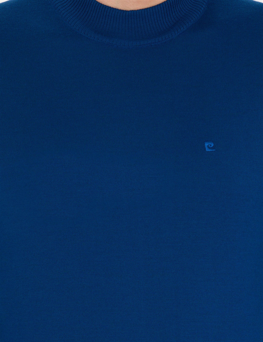 _ndigo Slim Fit Bato Yaka Y_n Kar___ml_ Basic Triko Kazak - Pierre cardin фото 6