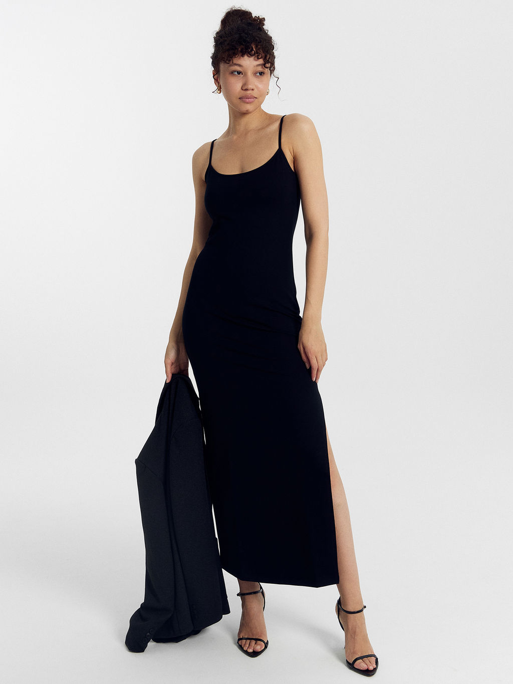 Сарафан женский макси в черном цвете черный 152633