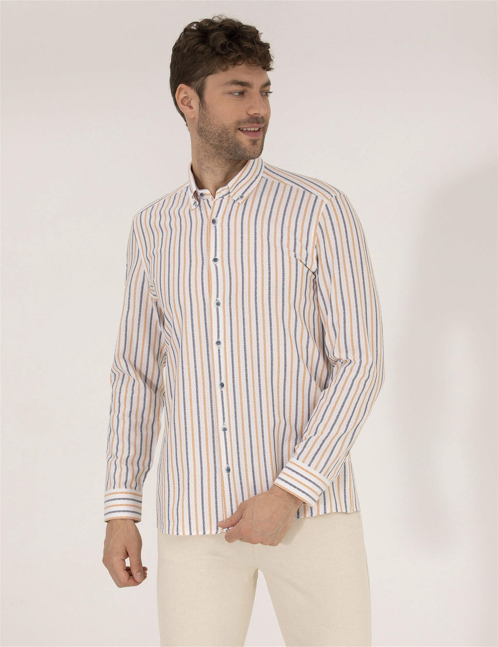 Pembe Regular Fit Uzun Kollu G_mlek