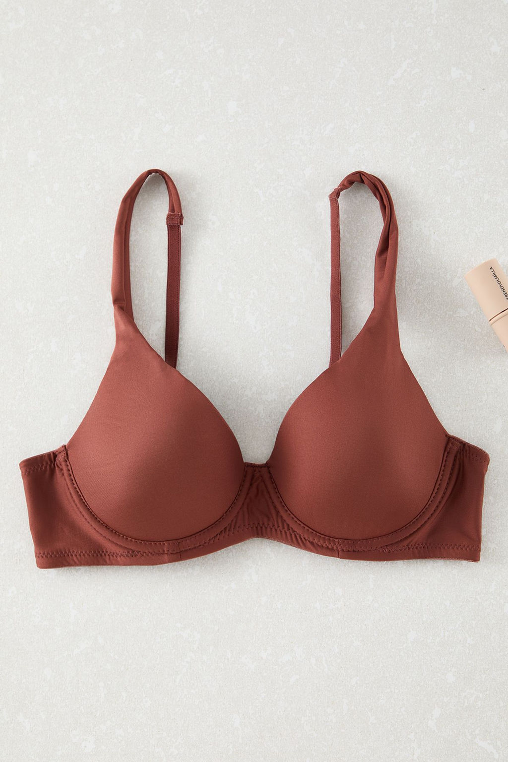 TRENDYOLMILLA Kahverengi Micro Balensiz Kapl? T-Shirt Bra Orme Sutyen THMSS25SU00006 фото 5
