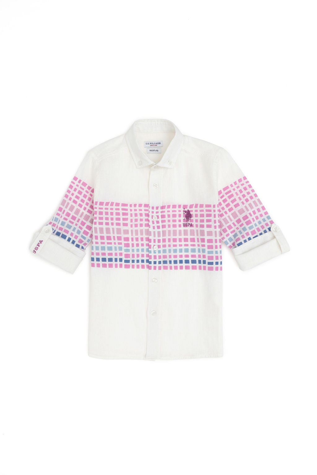 Фиолетовая рубашка с длинным рукавом для мальчика Неожиданная скидка в корзине - U.s. polo assn фото 2