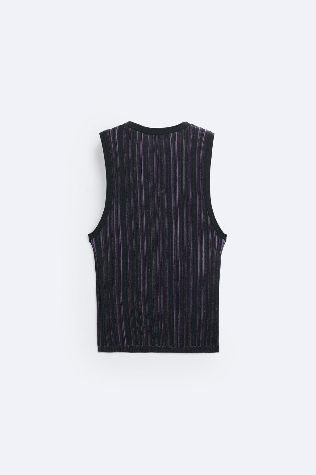 CONTRAST KNIT TANK TOP - Zara фото 7