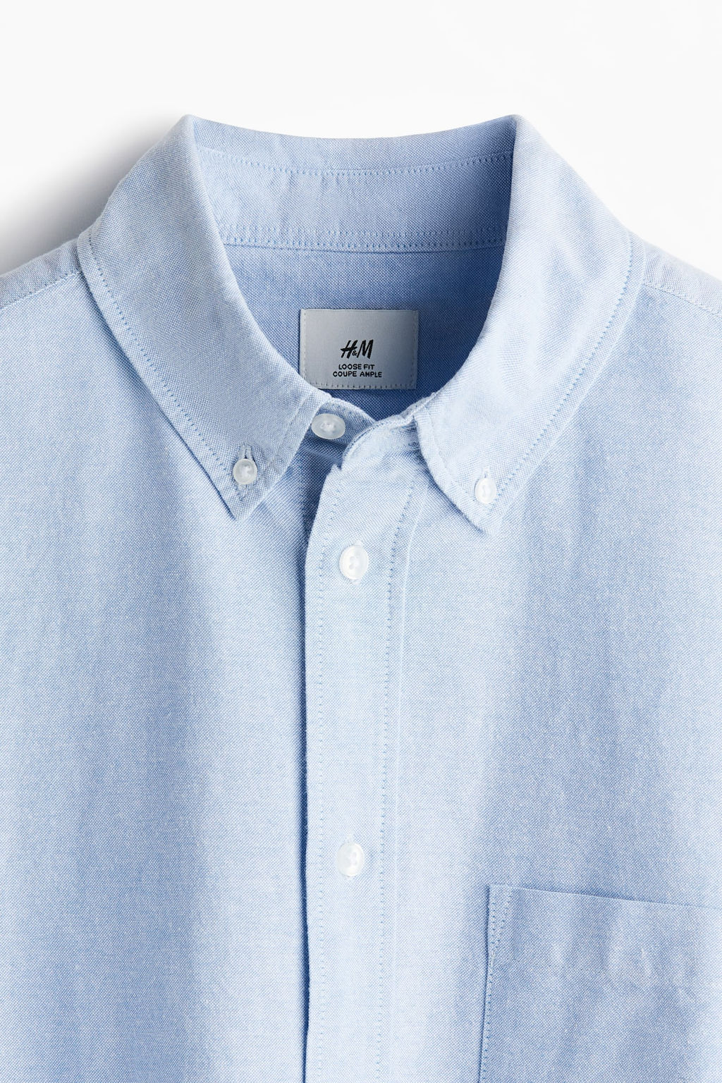 Camisa Oxford de manga corta Loose Fit - H&m фото 6