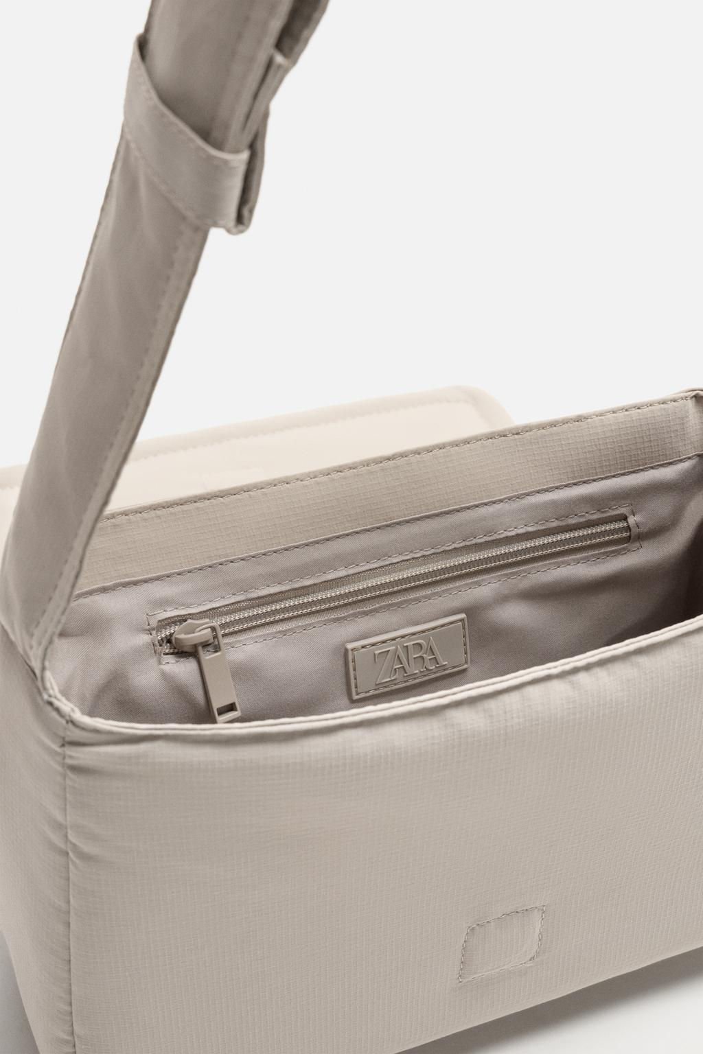 NYLON CROSSBODY BAG WITH FLAP - Zara фото 12