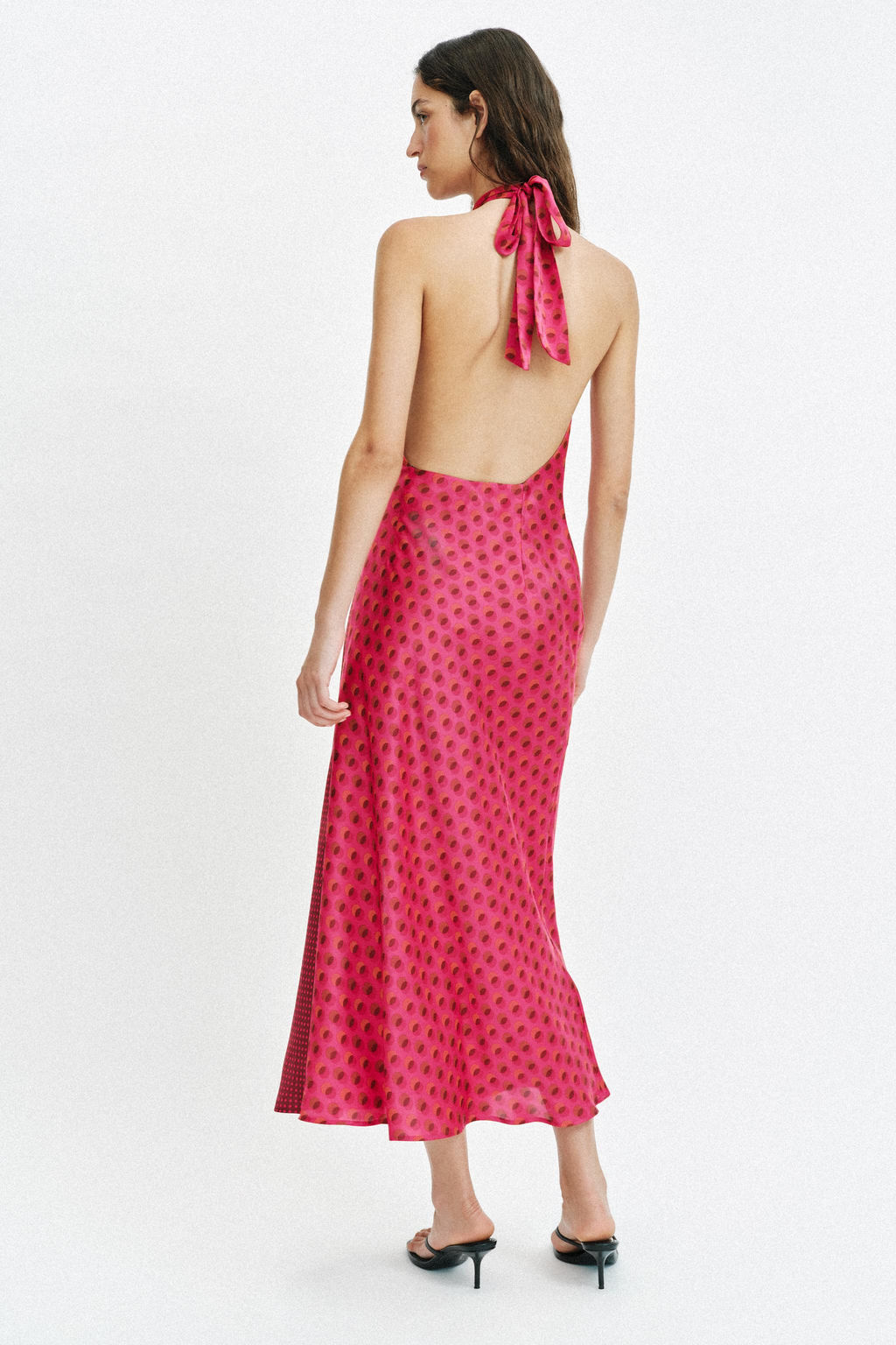 VESTIDO MIDI CUELLO HALTER / Fucsia - Zara фото 4