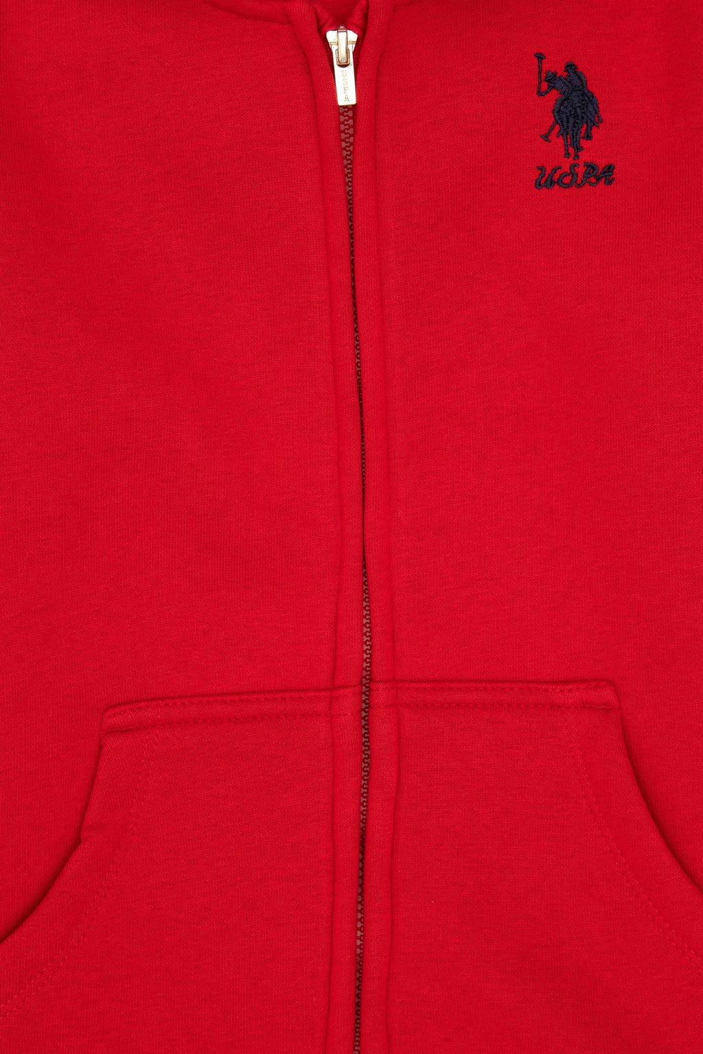 K_z _ocuk K_rm_z_ Kap__onlu Fermuarl_ _ardonlu Basic Sweatshirt Sepette S_rpriz _ndirim - U.s. polo assn фото 5