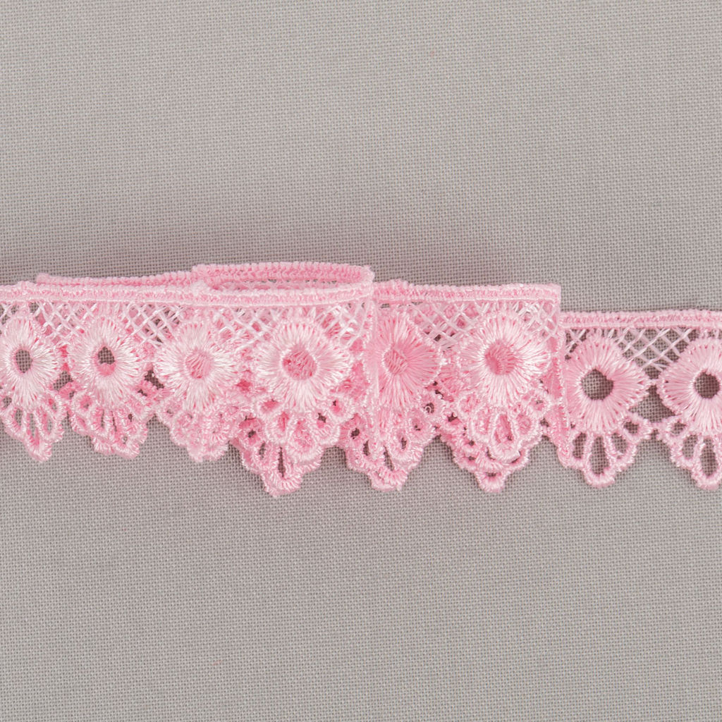 Гипюр Gamma 21 мм GGM-2101 в пакете 8.8 м 0.2 Турция СК/Распродажа GP008PI розовый