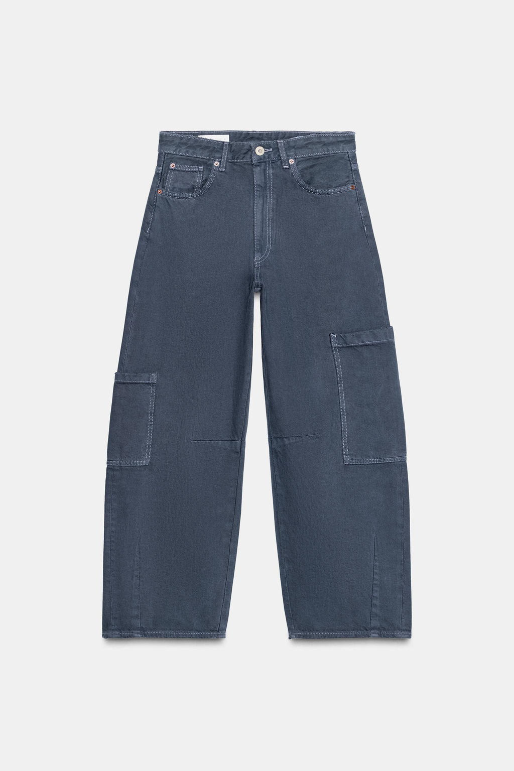 TRF BAGGY BALLOON JEANS WITH POCKETS - Zara фото 7