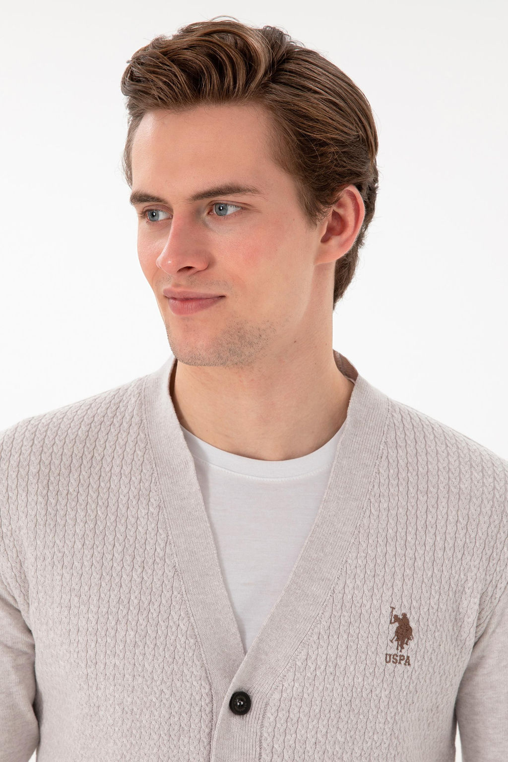 Мужской камень Melanj Basic Knitwear Cardigan Cardigan Скидка в корзине - U.s. polo assn фото 2