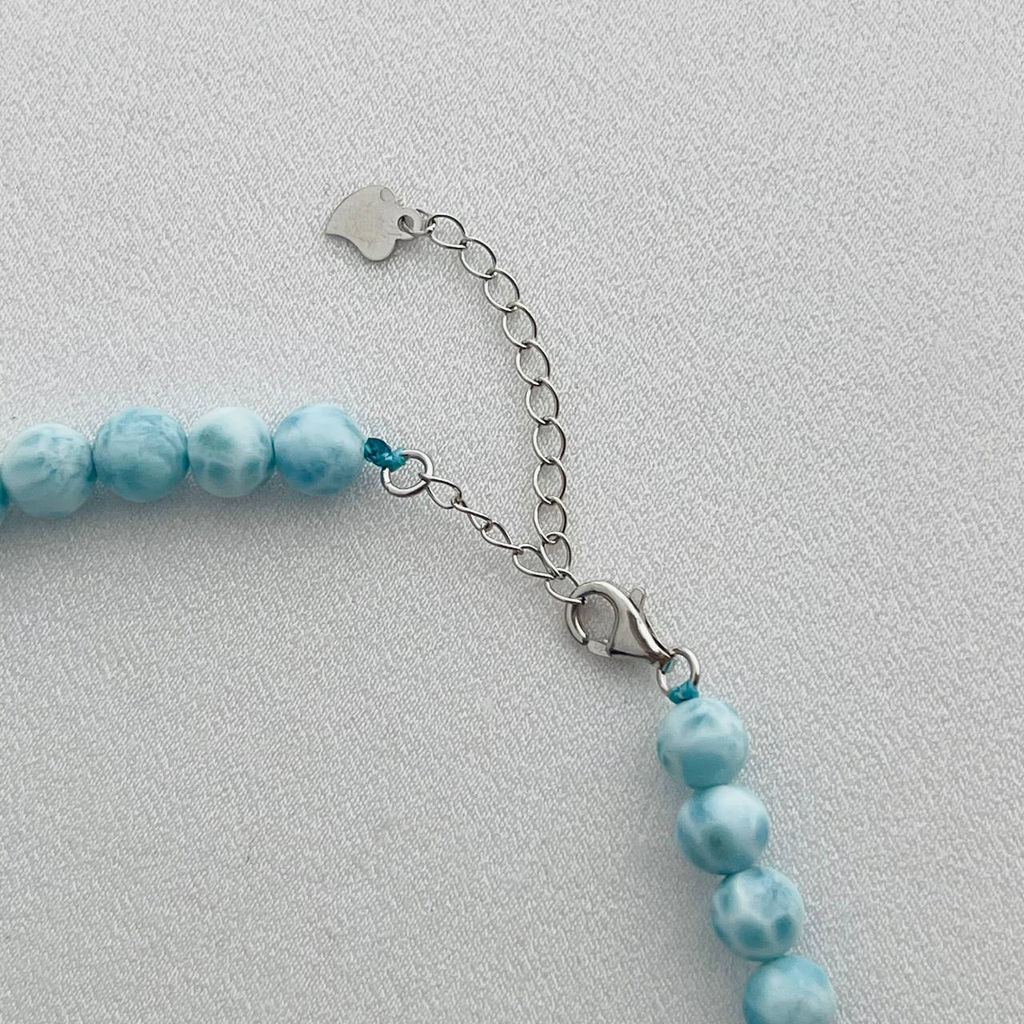 Бусы на увеличение из Ларимара 47 см +