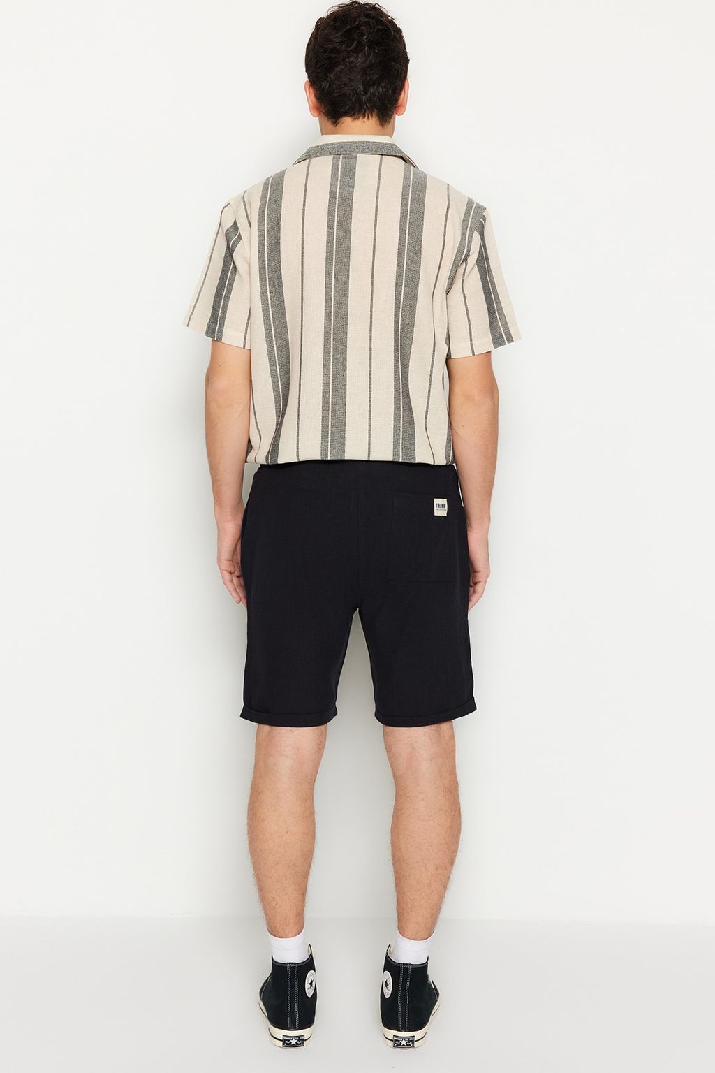 TRENDYOL MAN Ekru Regular Fit Keten Gorunumlu Sort TMNSS23SR00030 - Trendyolmilla фото 19