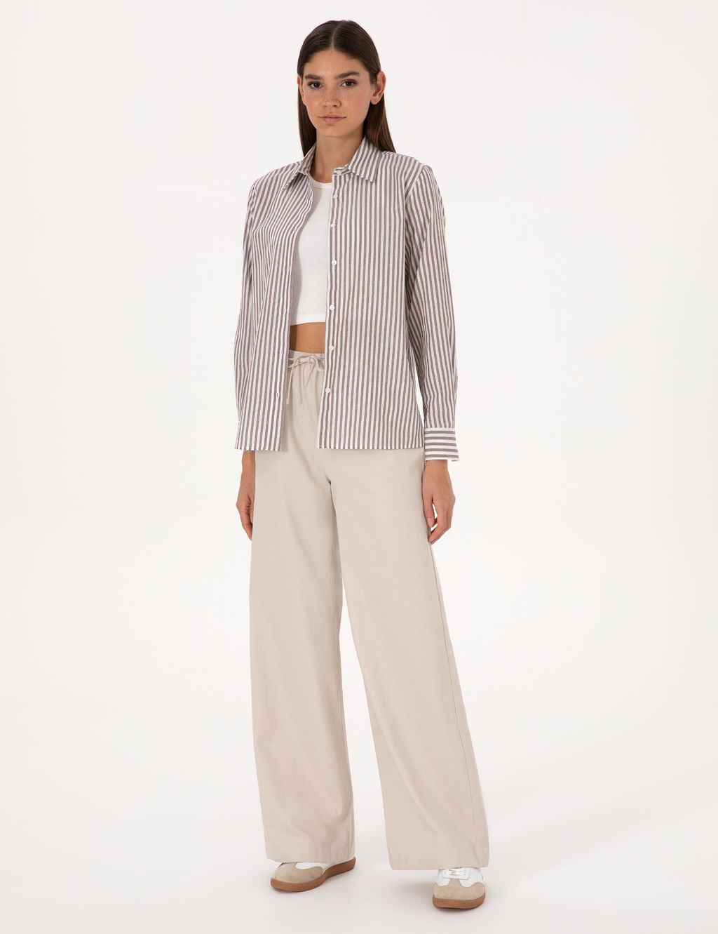 Kahverengi Comfort Fit Uzun Kollu G_mlek - Pierre cardin фото 4