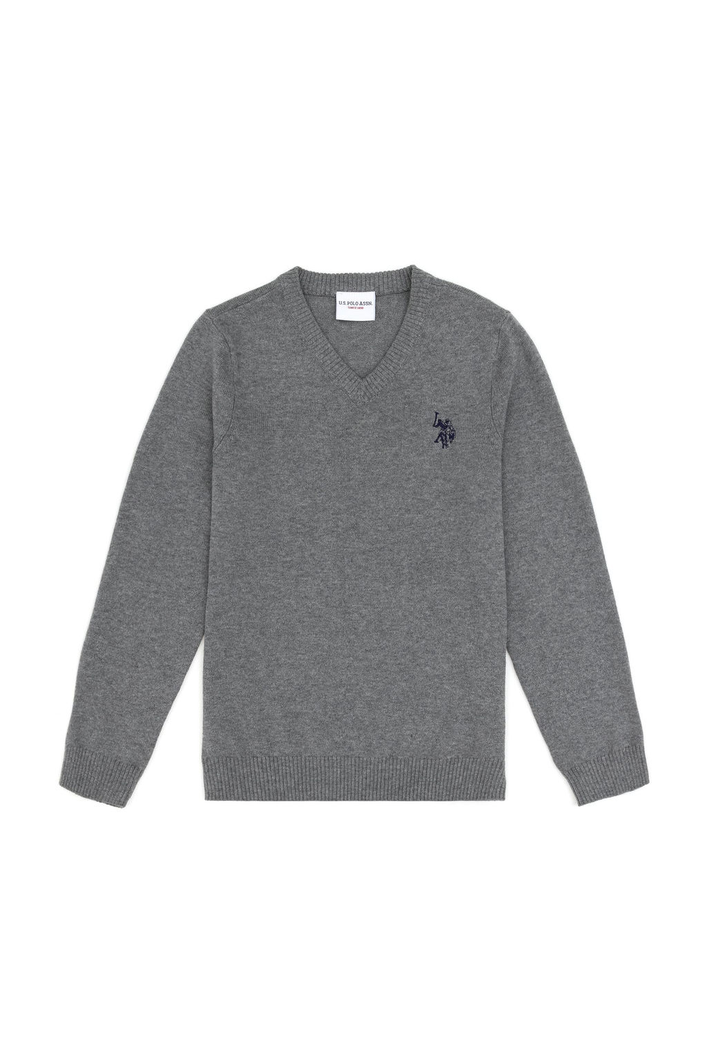 Серый меланжевый базовый свитер для мальчика Неожиданная скидка в корзине