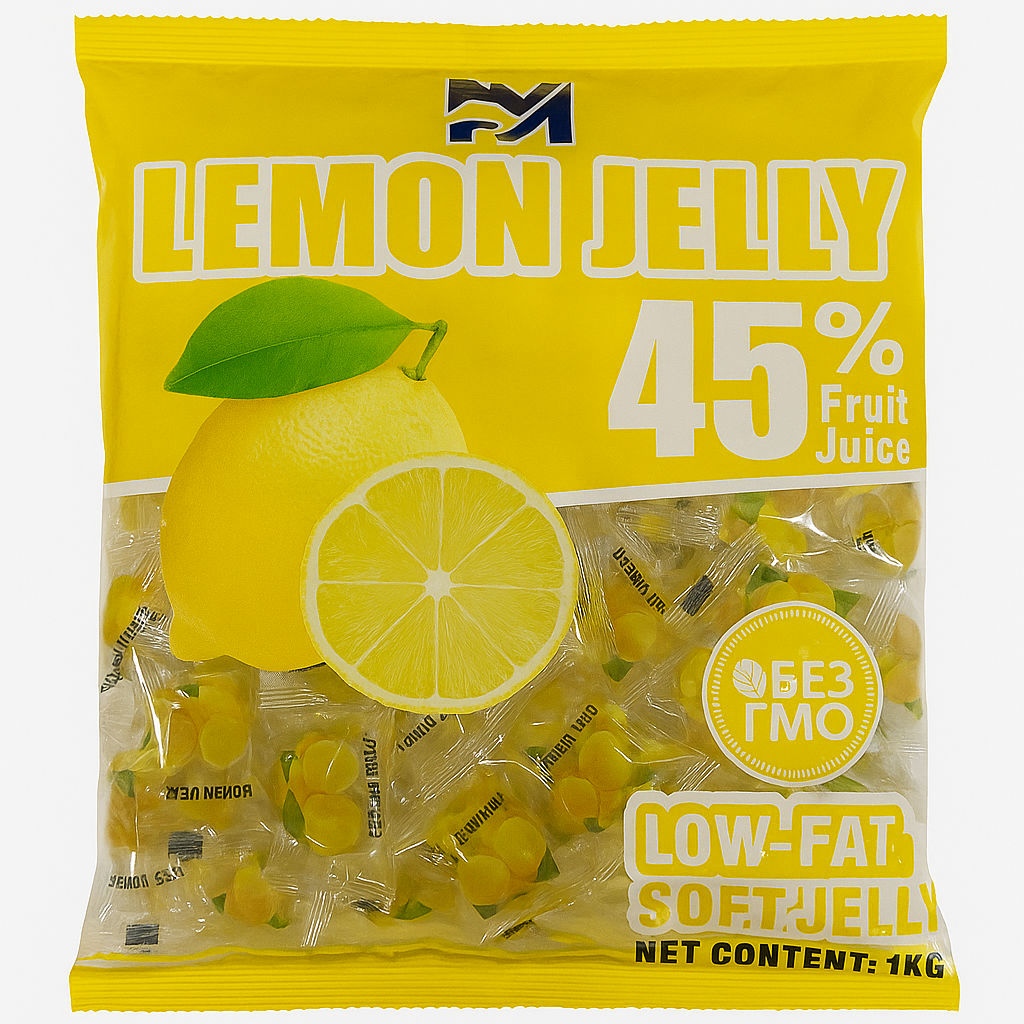 Желейные конфеты со вкусом лимона 1 кг