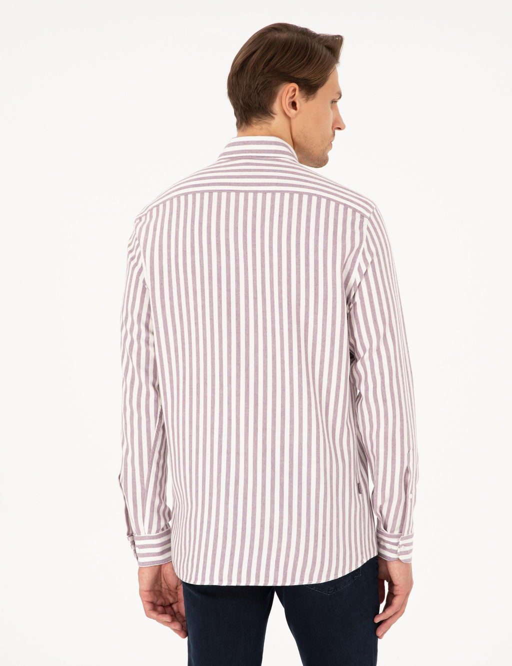 Mor Regular Fit _izgili Uzun Kollu G_mlek - Pierre cardin фото 5