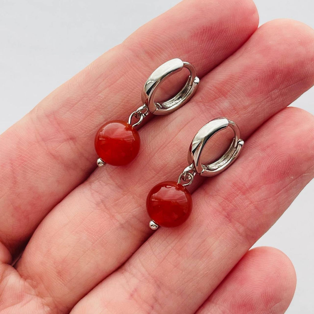 Серьги с Сердоликом