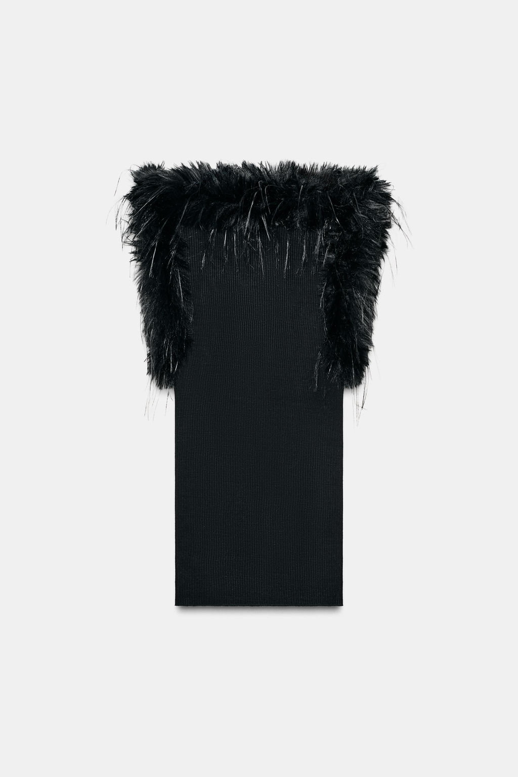 RIB FAUX FUR TOP