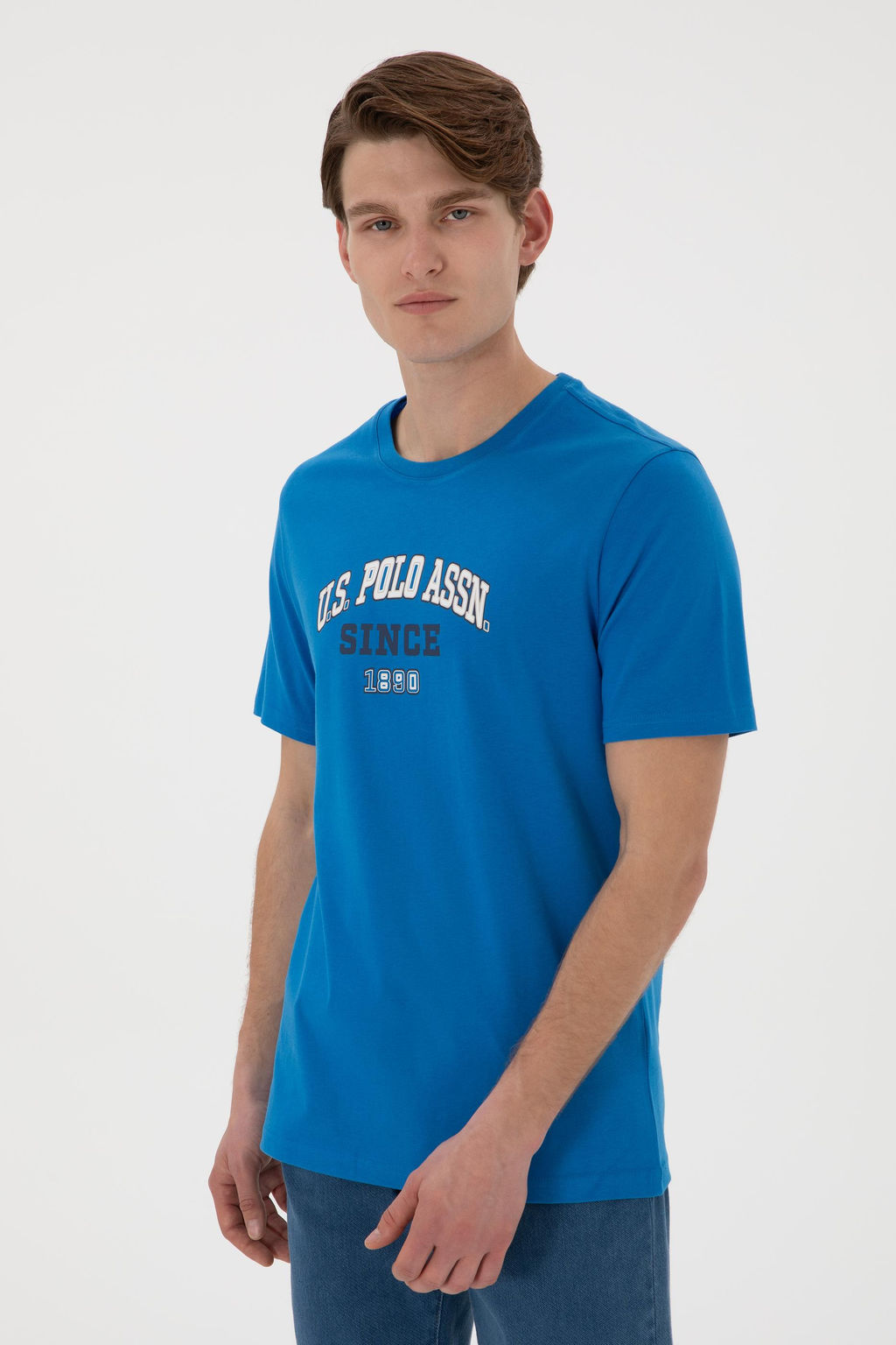 Erkek Regular Fit Bisiklet Yaka Kobalt Mavi Ti__rt Sepette S_rpriz _ndirim - U.s. polo assn фото 3