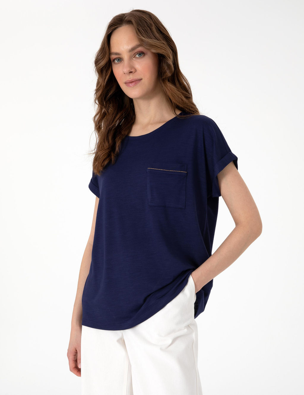 Lacivert Regular Fit Ti__rt