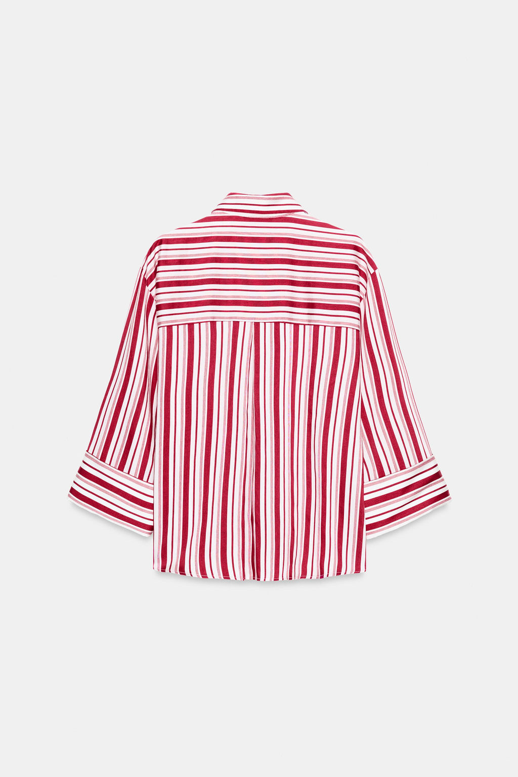 STRIPED SHIRT WITH TURN-UP SLEEVES - Zara фото 8