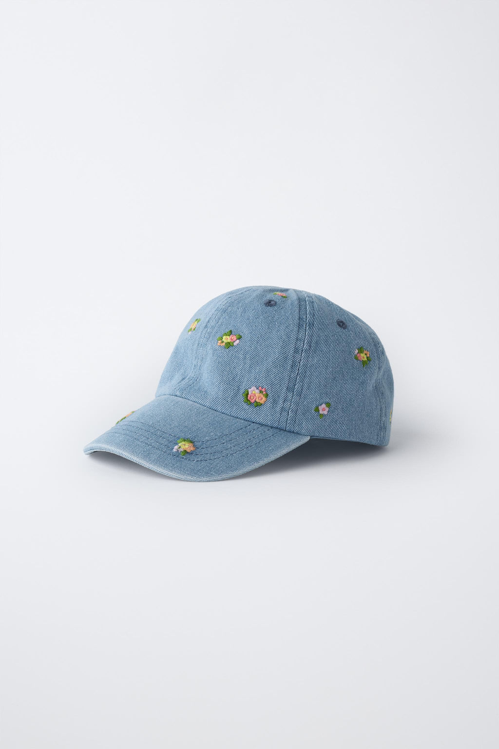 GORRA DENIM FLORES BORDADAS / Azul - Zara фото 2
