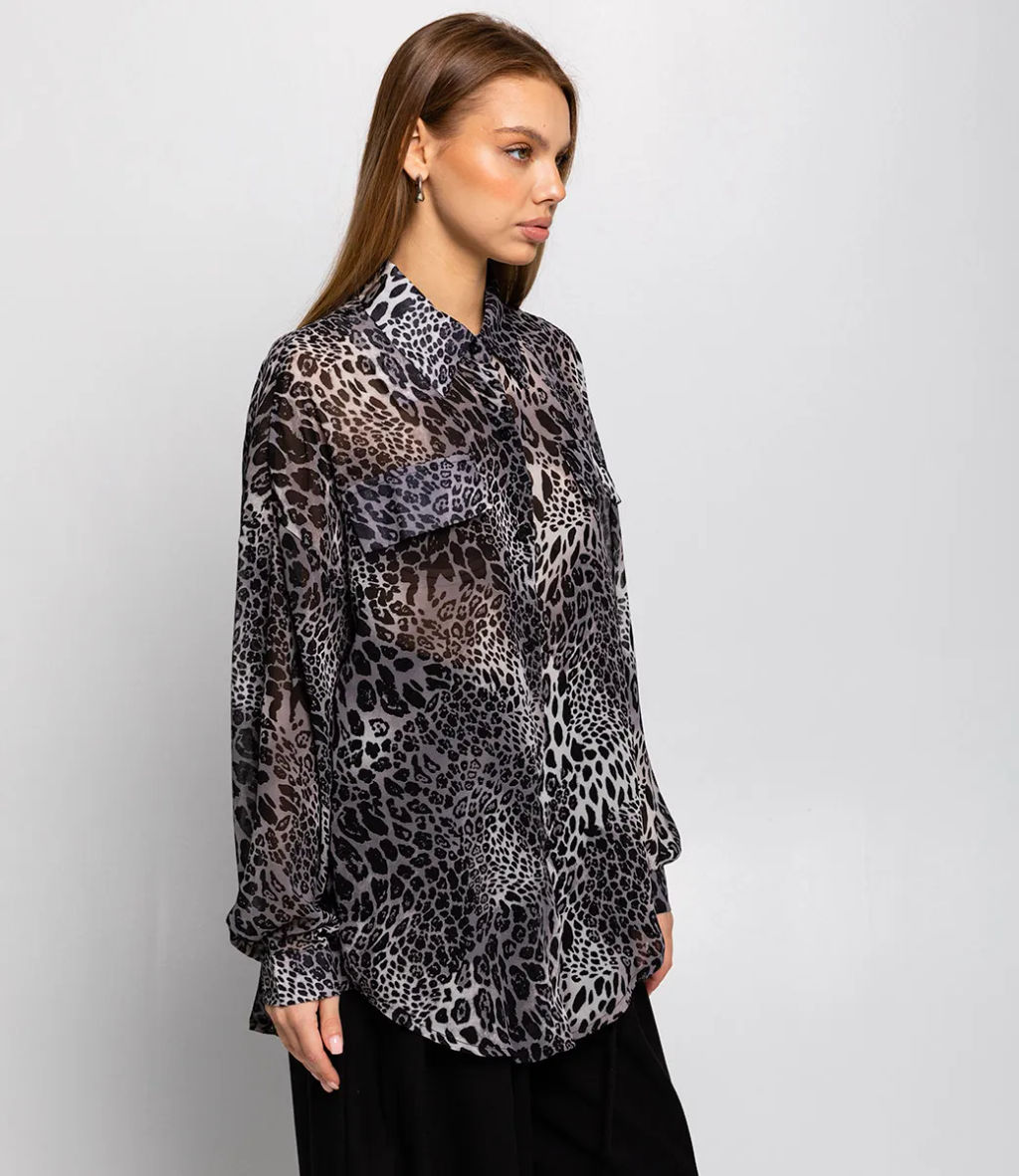 Рубашка #КТ6007 (2), серый,чёрный