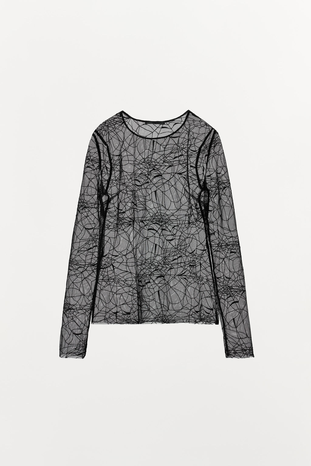 LIMITED EDITION SEMI-SHEER SPIDER WEB TOP - Zara фото 3