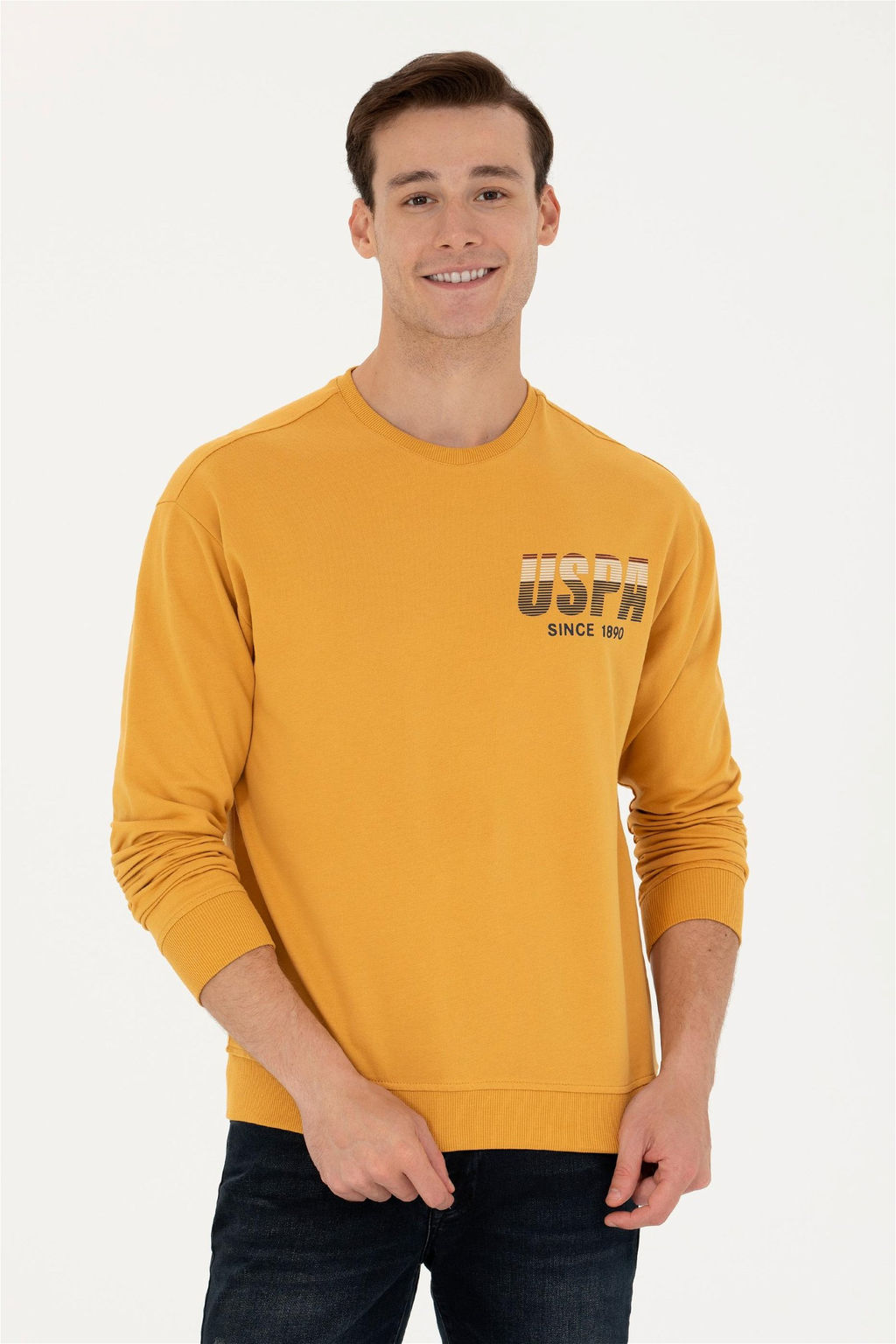 U. S. Polo Assn / Мужской горчичный свитшот - U.s. polo assn фото 3