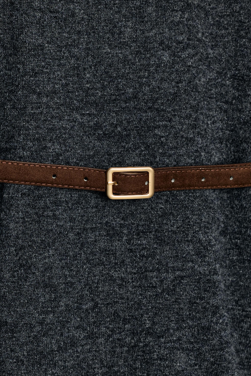 100% WOOL OVERSIZE JUMPER WITH BELT - Zara фото 7