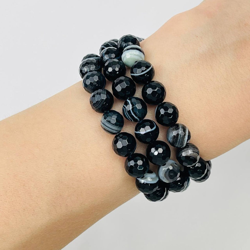 Бусины для украшений из полосатого Агата 39 см