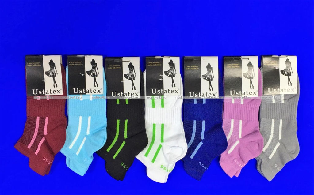 Цена за 10 пар. ЮстаТекс носки женские Спортивные 2с12 АССОРТИ