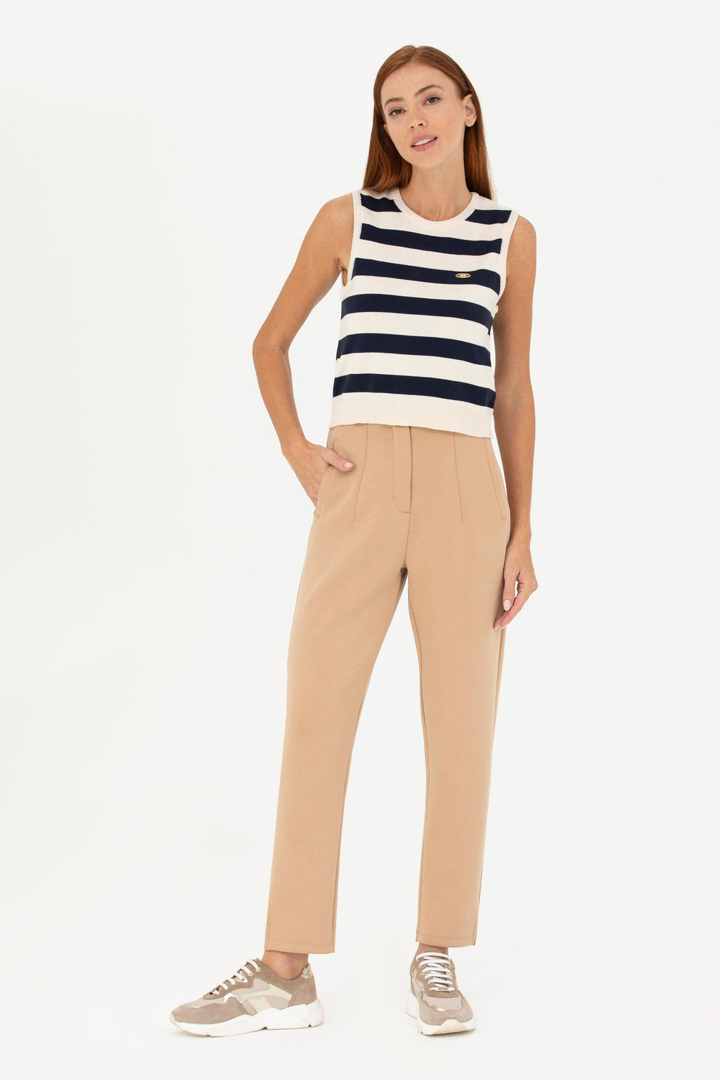 Женские спортивные штаны песочного цвета - U.s. polo assn фото 13