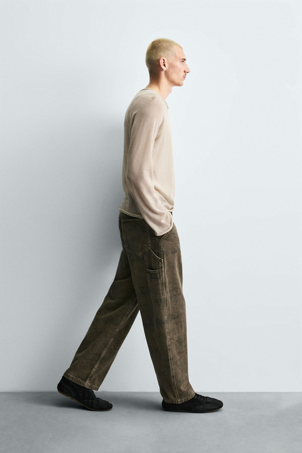 ABSTRACT PRINT CARPENTER TROUSERS - Zara фото 5